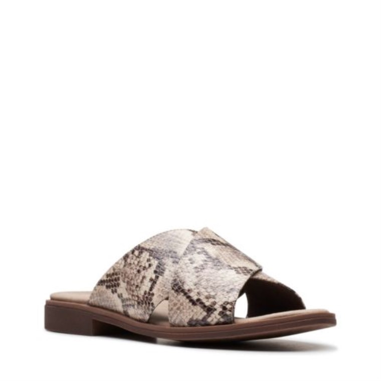 Taupe Serpiente Sintético Declan Ivy Clarks