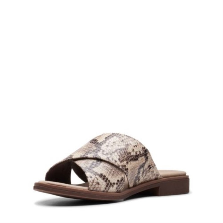 Taupe Serpiente Sintético Declan Ivy Clarks