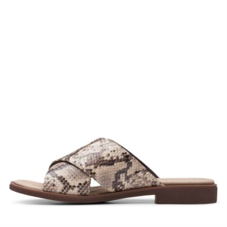 Taupe Serpiente Sintético Declan Ivy Clarks