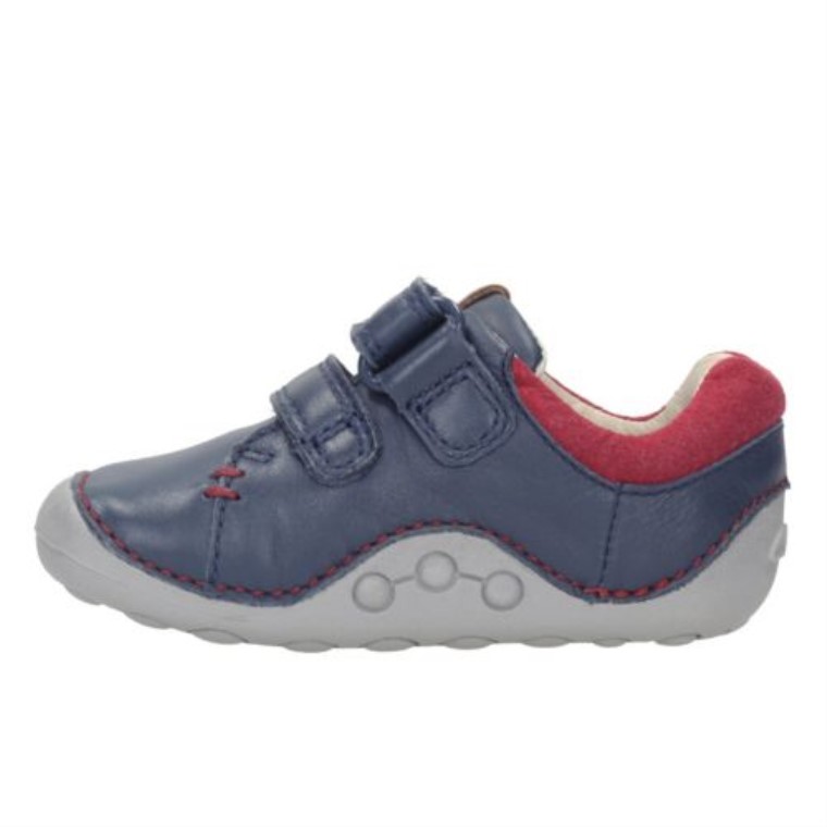 Las Nuevas Toby Fst G Fit Clarks Cuero Azul Marino