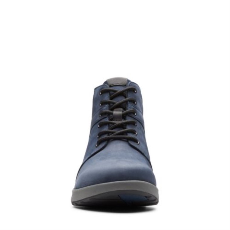 Un Adornar Caminar Clarks Nubuck Azul Marino