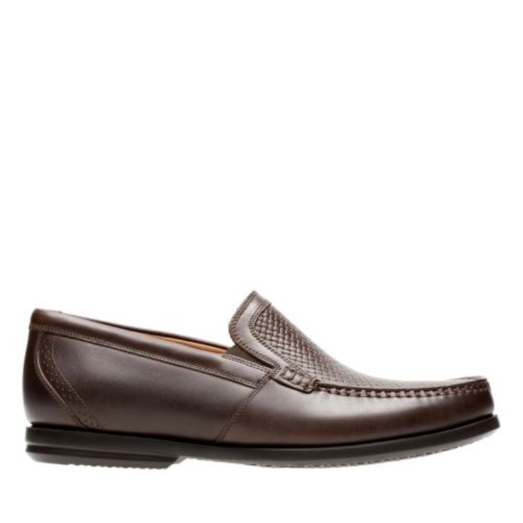 Un Gala Libre De Cuero Marrón Clarks