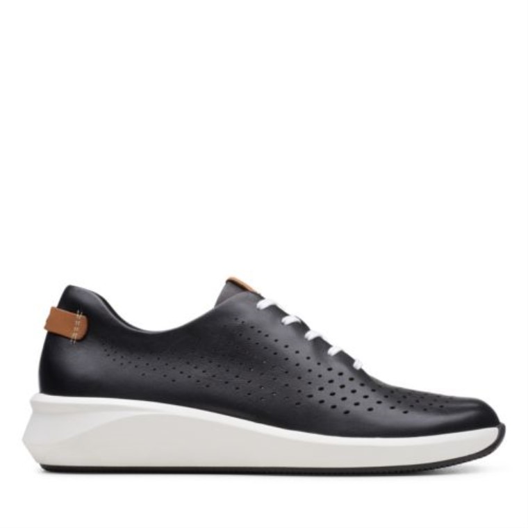 Un Rio Corbata Clarks Cuero Negro