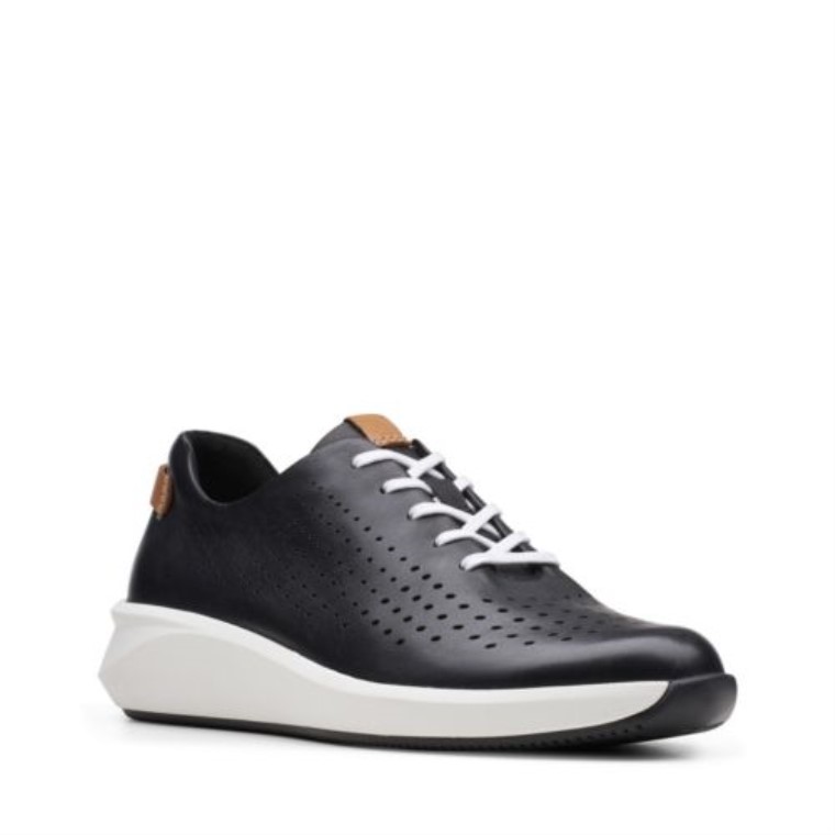 Un Rio Corbata Clarks Cuero Negro
