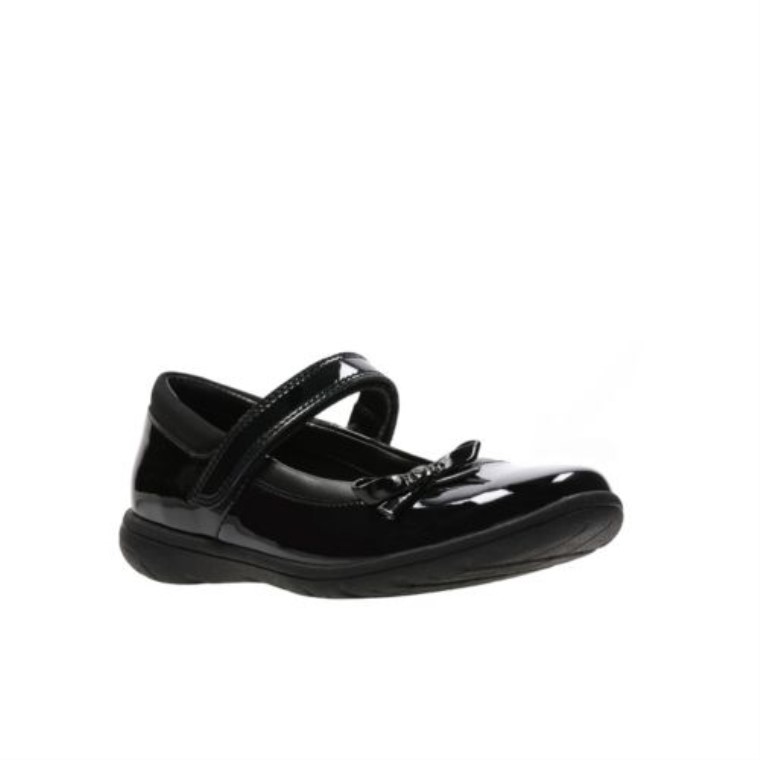 Estrella De Riesgo Inf H Fit Clarks Charol Negro