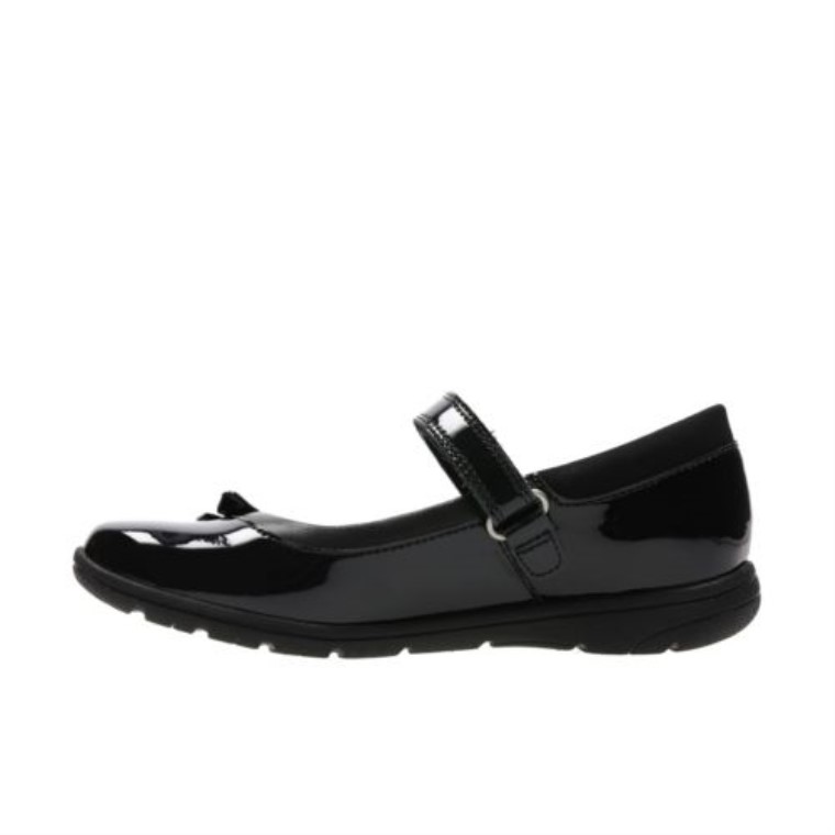 Estrella De Riesgo Inf H Fit Clarks Charol Negro