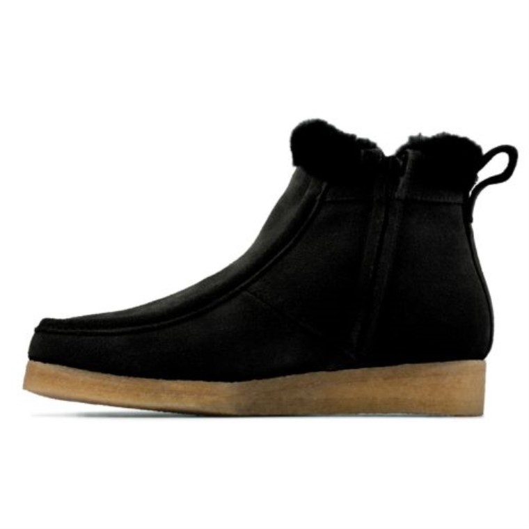 Wallabee Escarcha Clarks Negro Sde