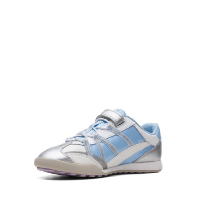Blanco Clarks Risa Lite Jnr G Ajuste