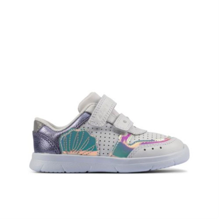 Cuero Blanco Clarks Ath Shell Fst G Ajuste