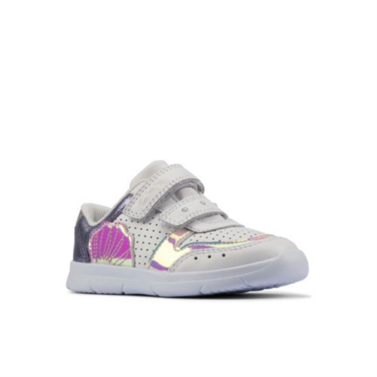 Cuero Blanco Clarks Ath Shell Fst G Ajuste