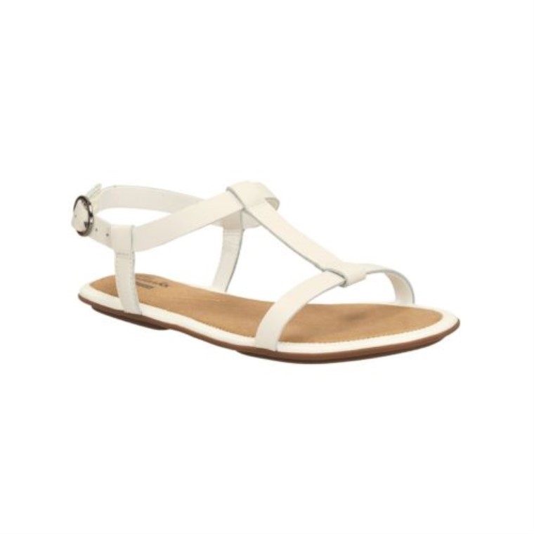 Cuero Blanco Clarks Risi Hop