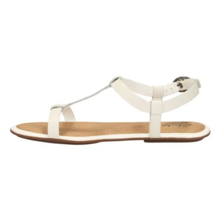 Cuero Blanco Clarks Risi Hop