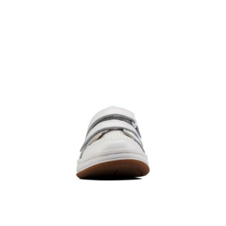 Cuero Blanco Fawn Solo Jnr F Fit Clarks