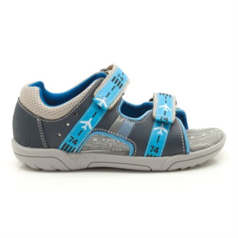Wing Bay Pre G Fit Clarks Cuero Azul Marino