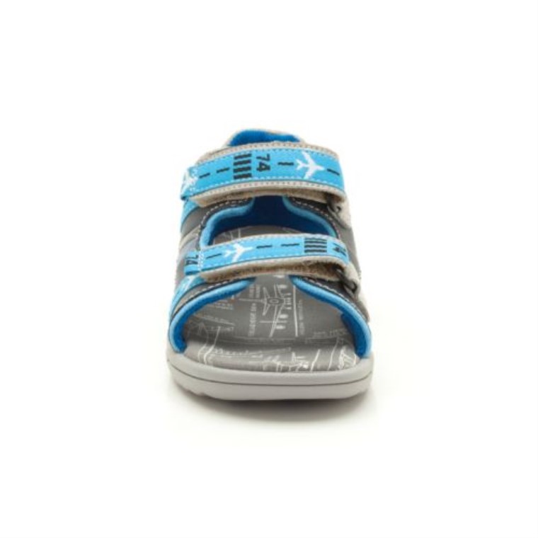 Wing Bay Pre G Fit Clarks Cuero Azul Marino