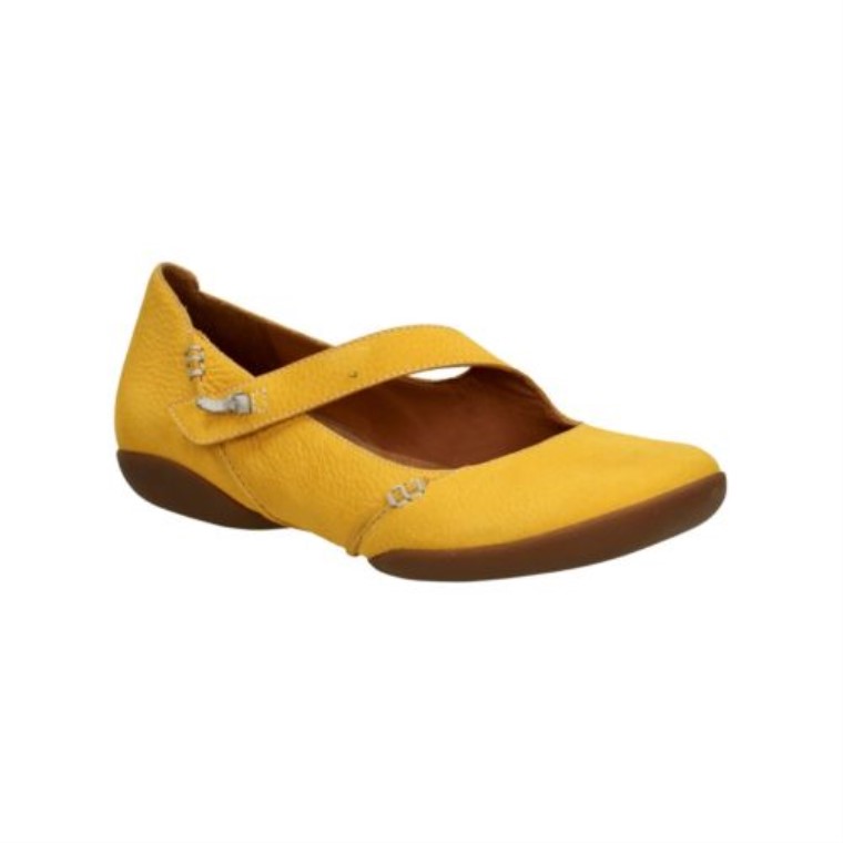 Amarillo Bajo Cuero Clarks Felicia Ciruela