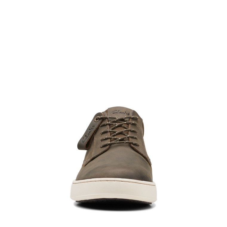 Derby Clarks Court Lite Cuero Verde Oliva