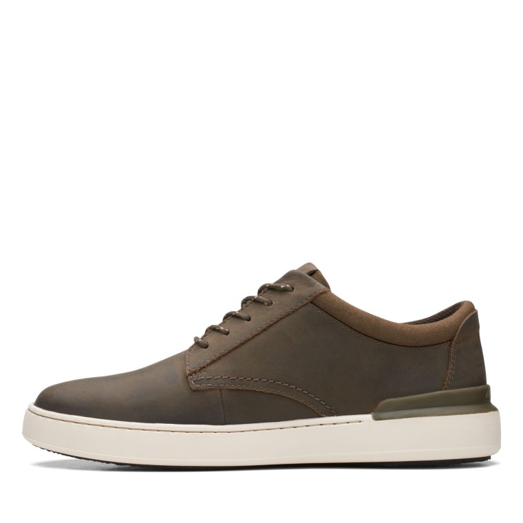 Derby Clarks Court Lite Cuero Verde Oliva
