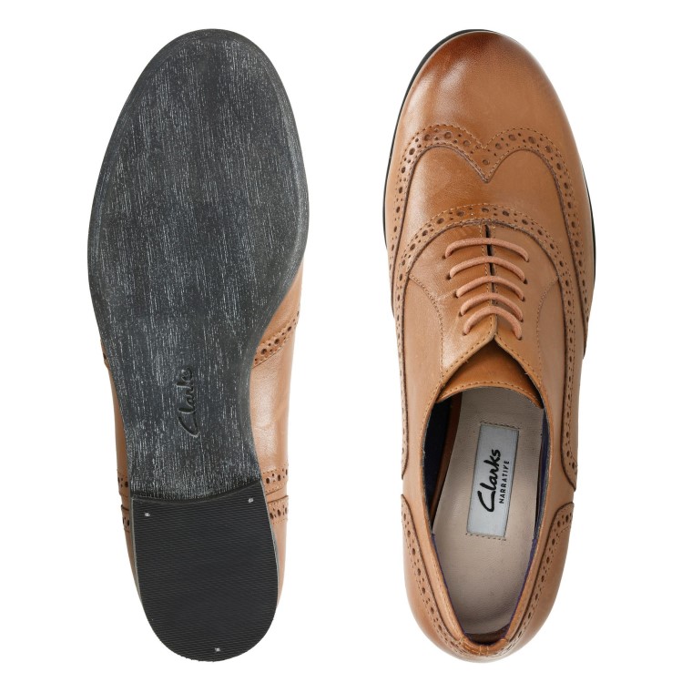 Cuero Marrón Oscuro Clarks Hamble Roble