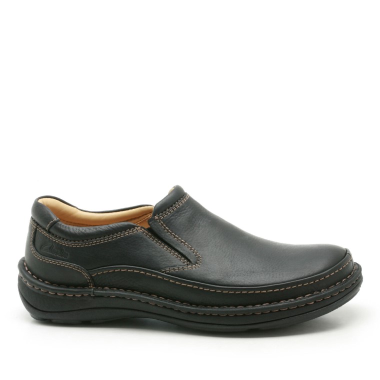 Natural Fácil Clarks Cuero Negro