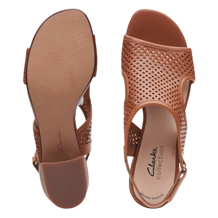 Cuero Marrón Clarks Caroleigh Estrella