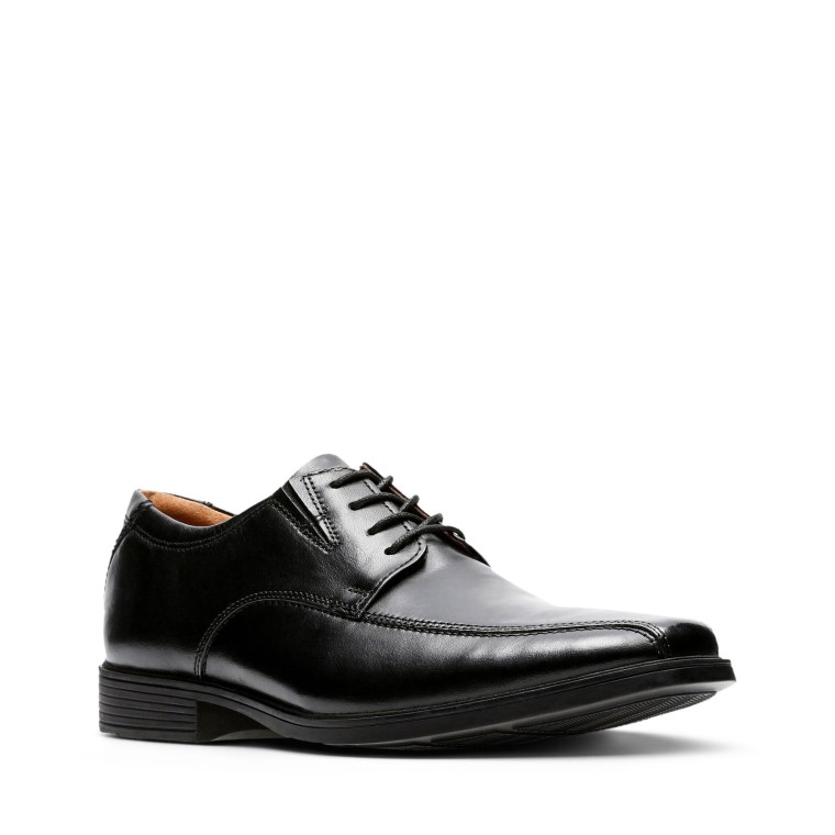 Clarks Cuero Negro Tilden Caminar