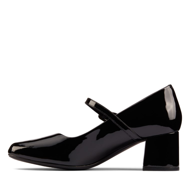 Transparente 55 Hebilla Clarks Charol Negro