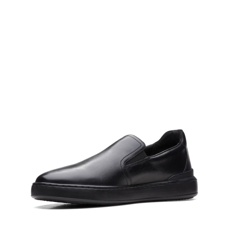 Slip Court Lite Cuero Negro Clarks