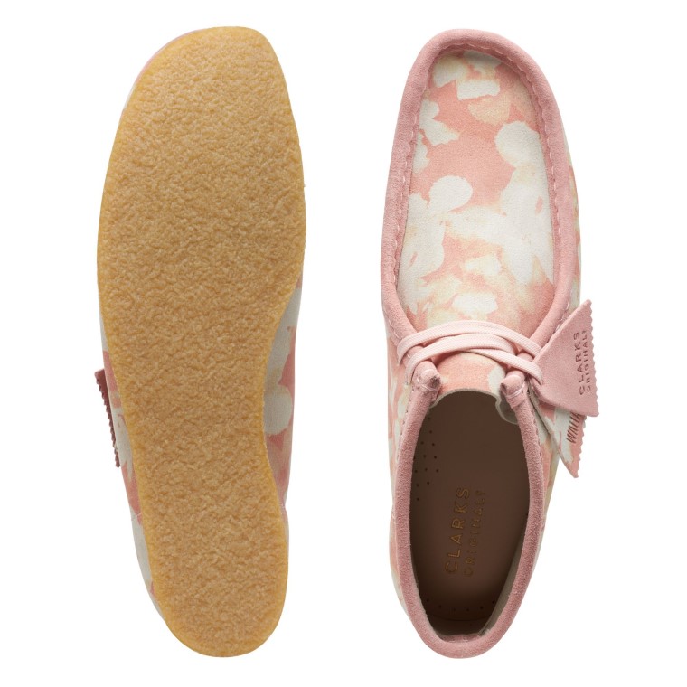 Wallabee Clarks Botas Florales Rosas