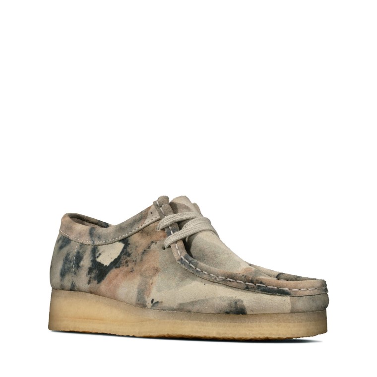 Wallabee Clarks Camuflaje Blanco