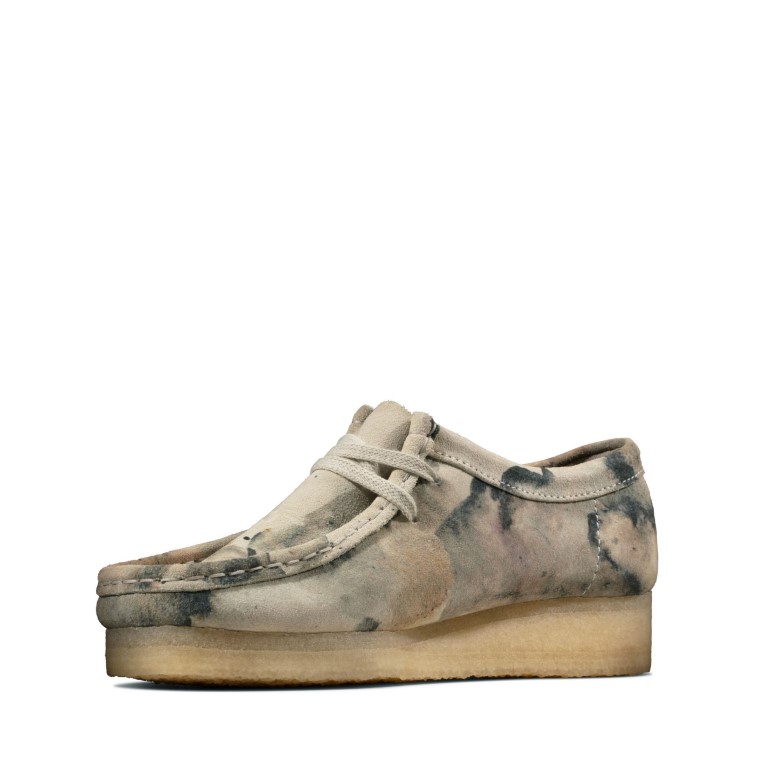 Wallabee Clarks Camuflaje Blanco