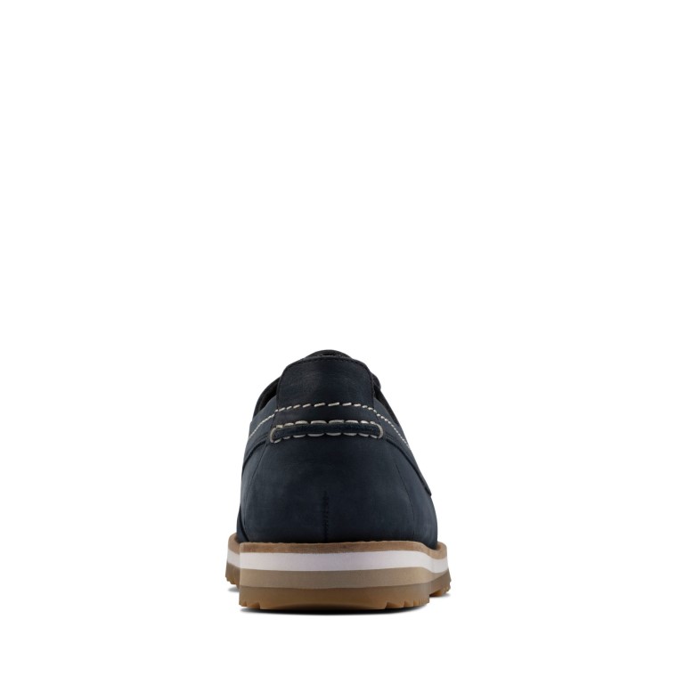 Clarks Azul Marino Nubuck Encaje Durston