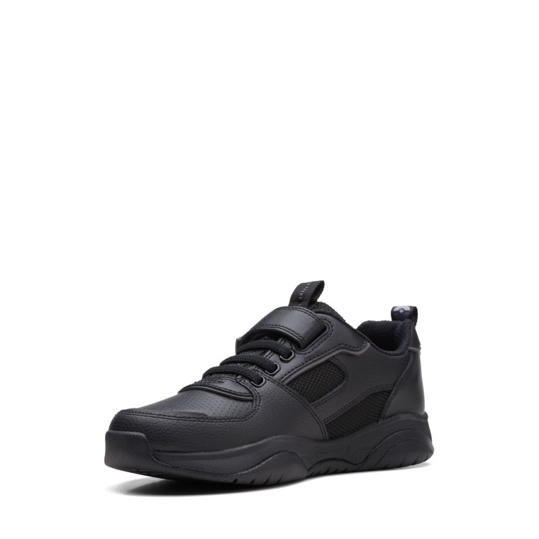 Cuero Negro Clarks Grip Comercio O