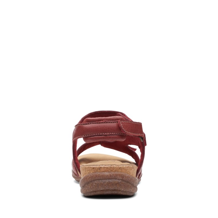 Roseville Mae Cuero Rojo Clarks