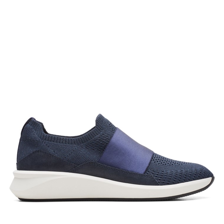 Un Rio Knit Clarks Navy Combi
