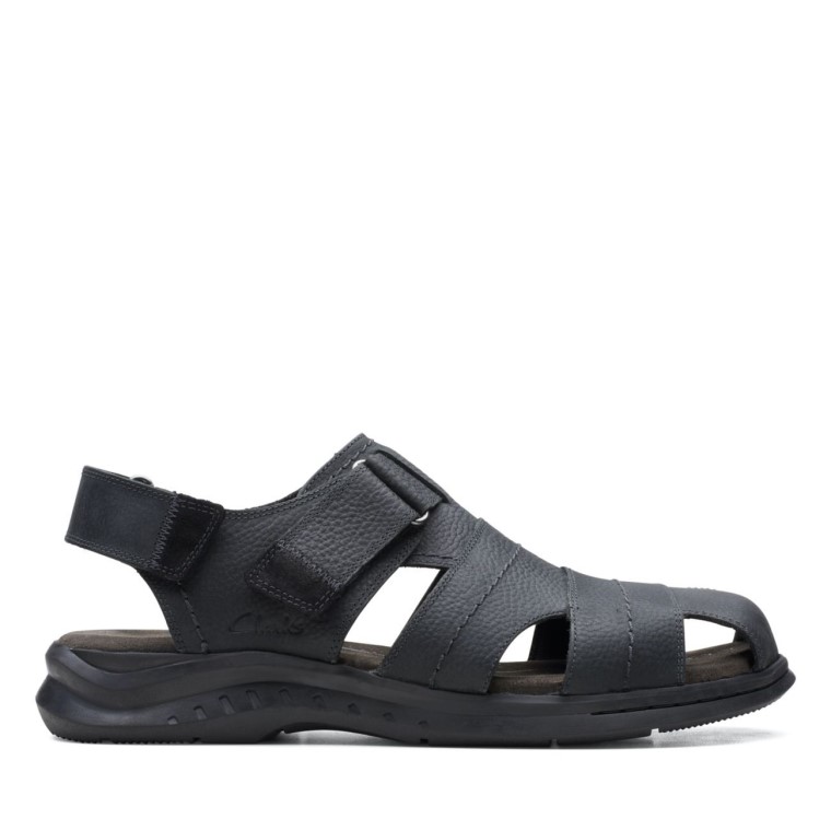 Cuero Negro Clarks Hapsford Cove