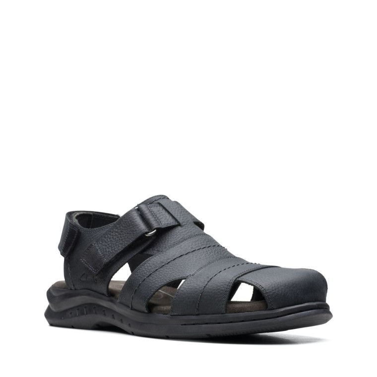 Cuero Negro Clarks Hapsford Cove