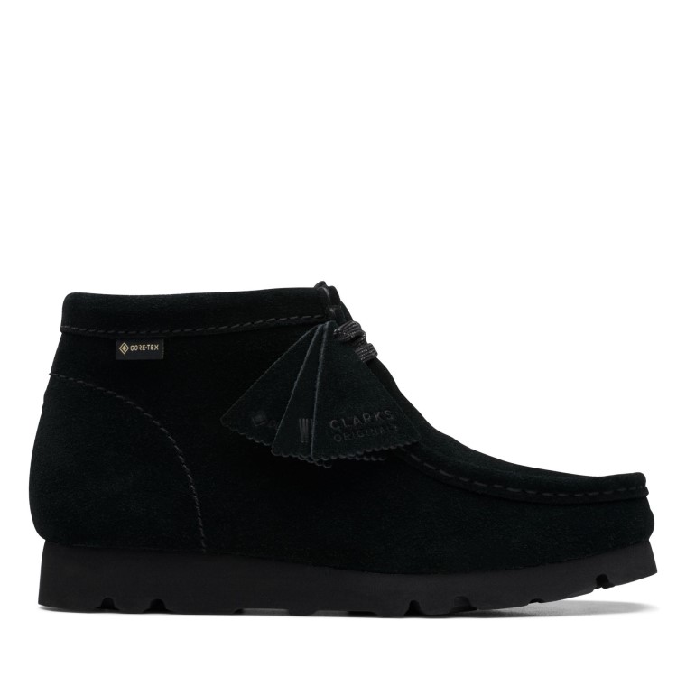 Clarks Negro Sde Wallabee Gtx