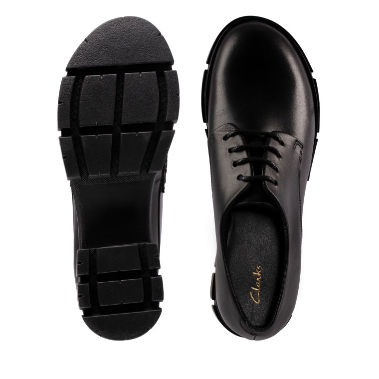 Cuero Negro Clarks Teala Encaje