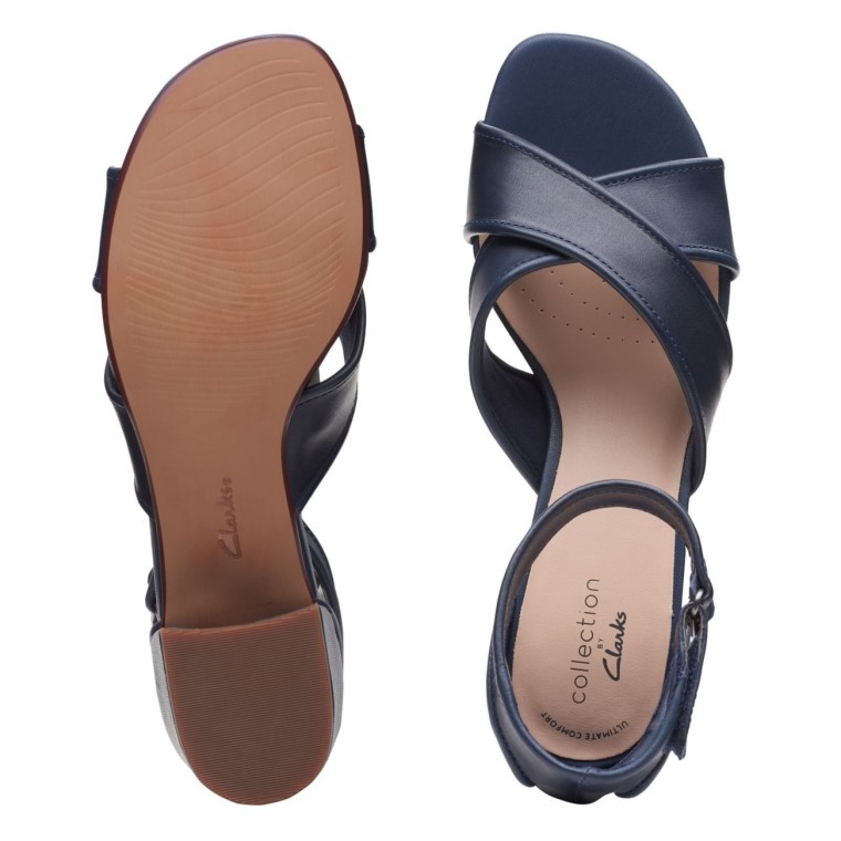 Clarks Caroleigh Rise Cuero Azul Marino