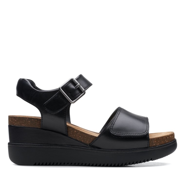 Lizby Clarks Correa De Cuero Negro