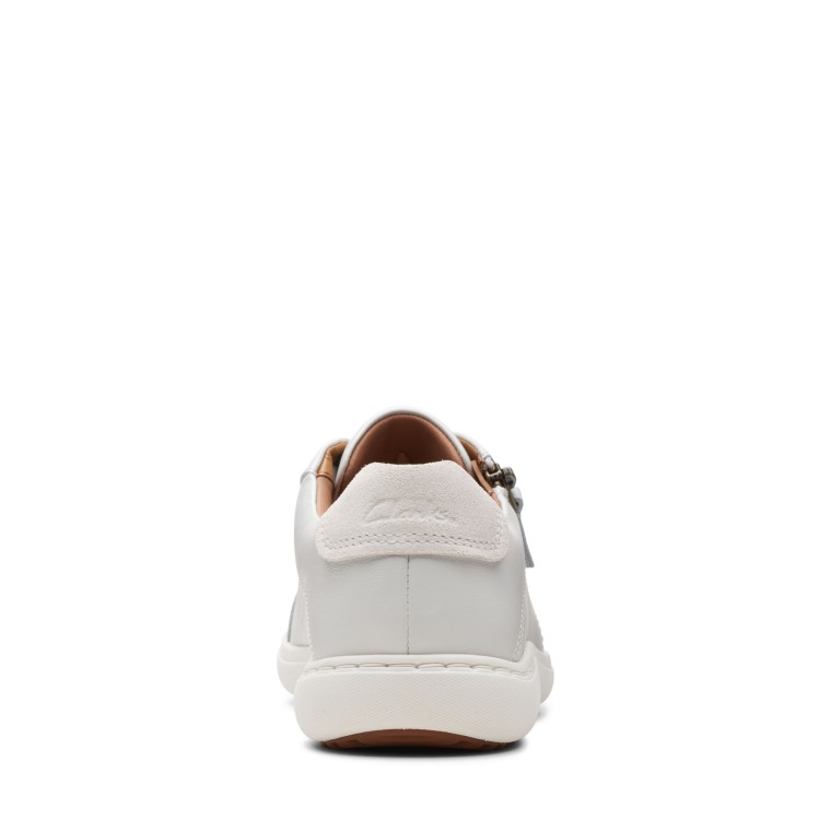 Encaje Nalle De Cuero Blanco Clarks