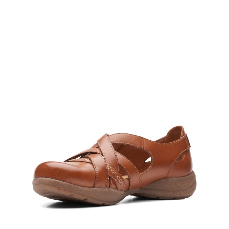 Clarks Roseville Paso Bronceado Cuero