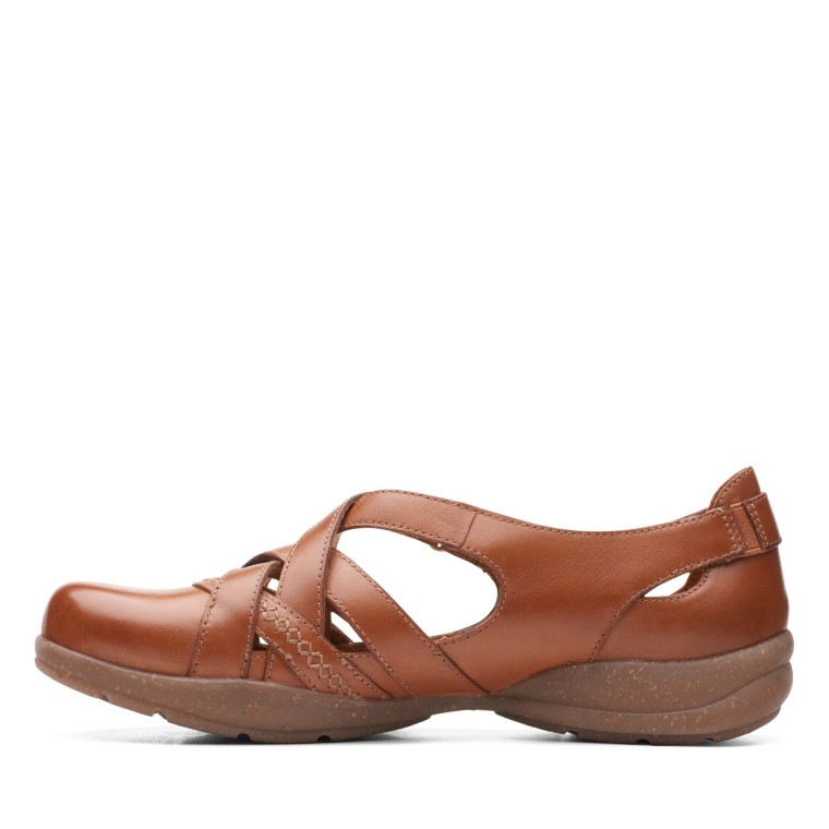 Clarks Roseville Paso Bronceado Cuero