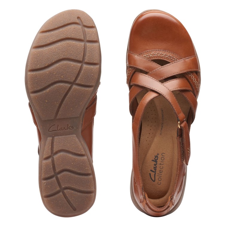 Clarks Roseville Paso Bronceado Cuero