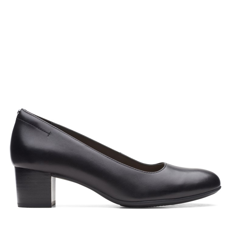 Zapatos De Tacón Clarks Linnae De Cuero Negro