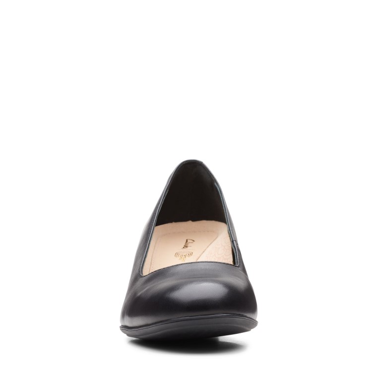 Zapatos De Tacón Clarks Linnae De Cuero Negro
