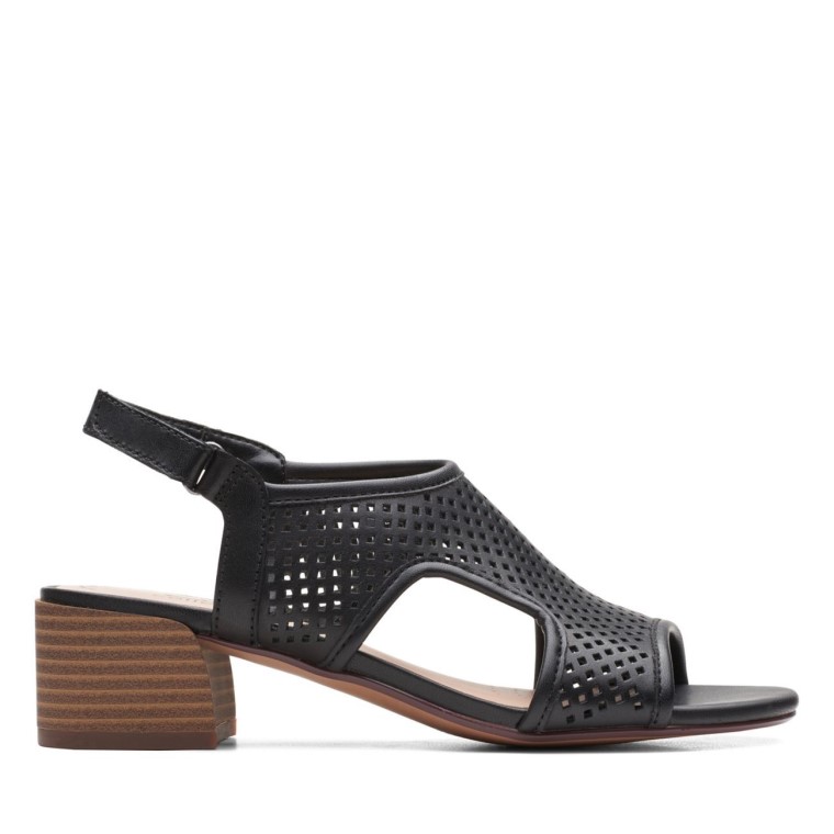 Cuero Negro Clarks Caroleigh Estrella