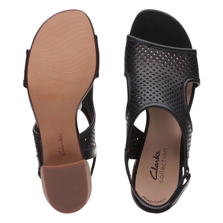 Cuero Negro Clarks Caroleigh Estrella