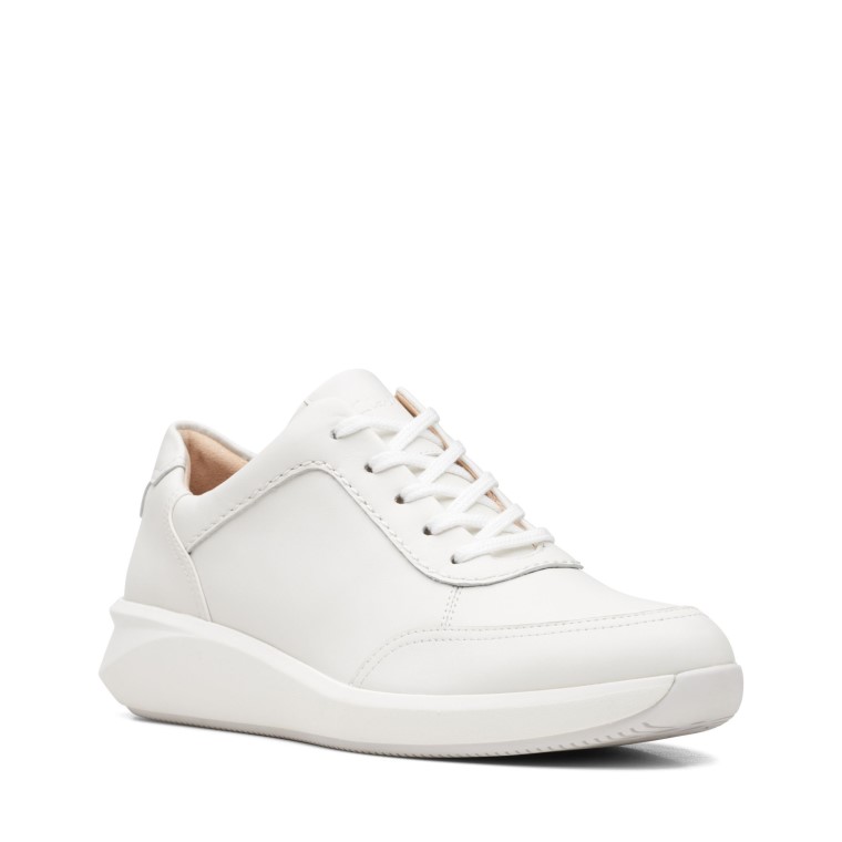 Un Rio Mix Clarks Cuero Blanco